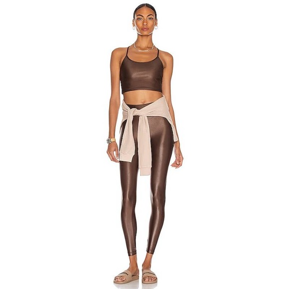 Koral Pants - KORAL Lustrous High-Rise Leggings Metallic Bronze
